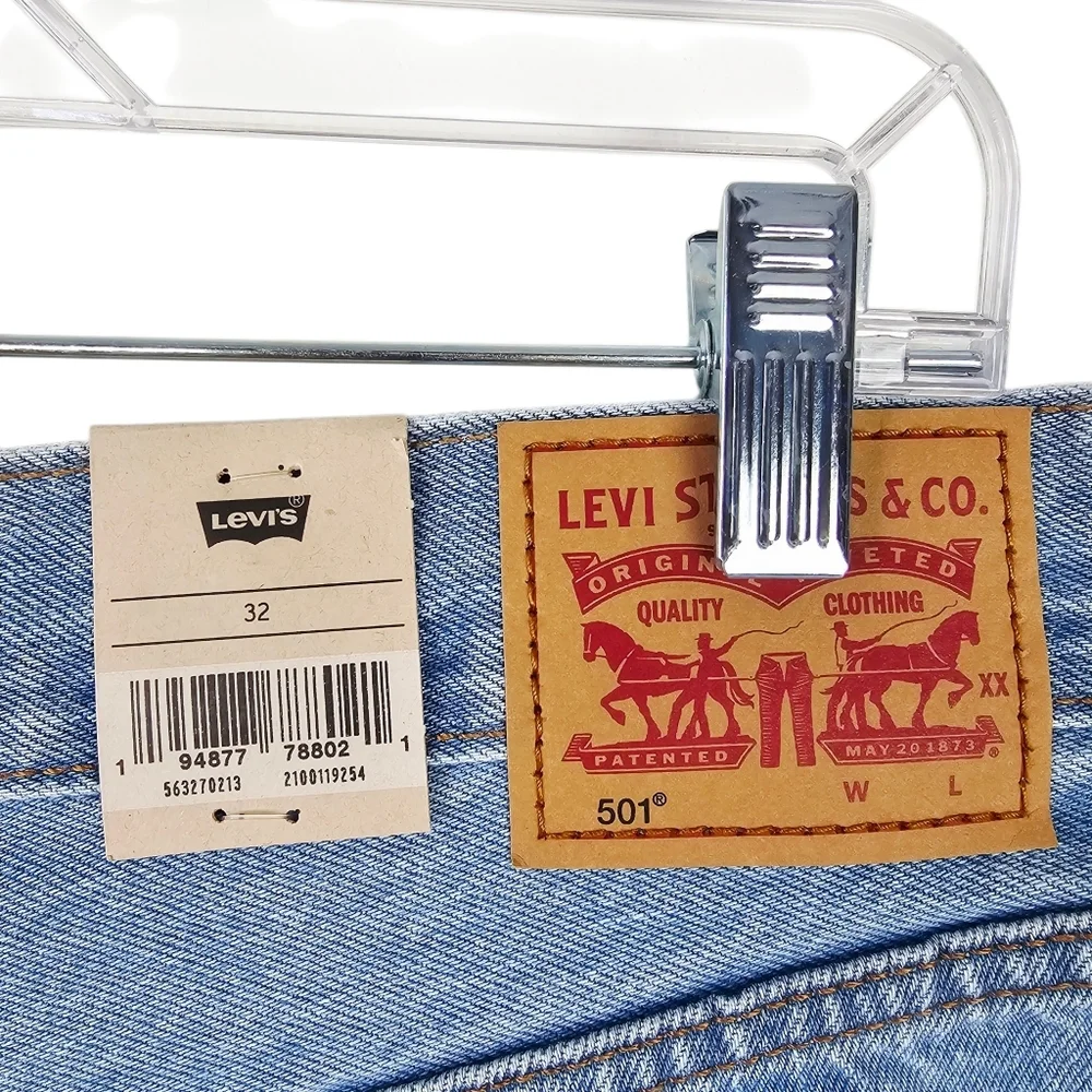 Levi's 501 Original Jean Shorts #563270213 Button Fly NWT - Picture 6 of 11